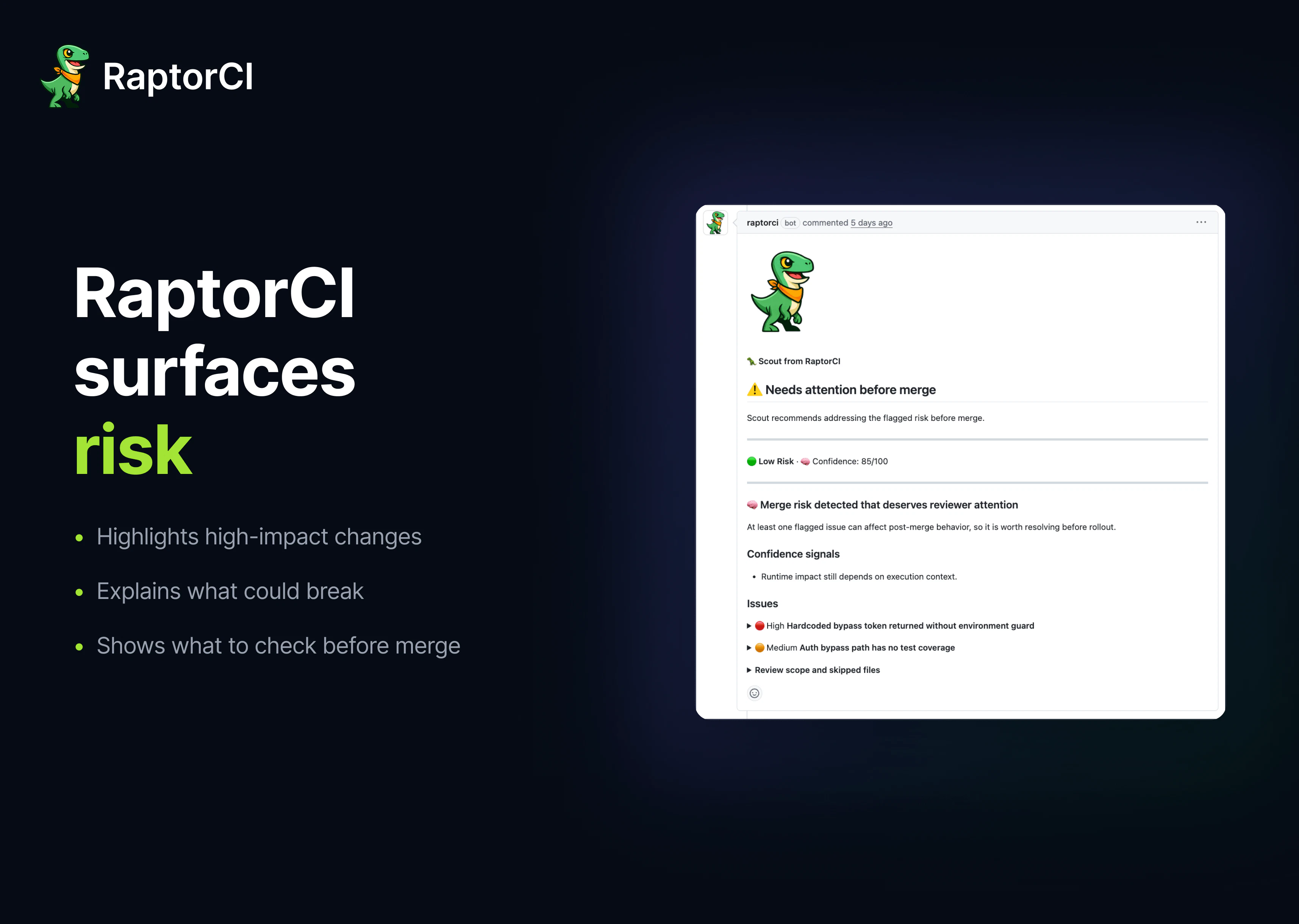 RaptorCI screenshot 2