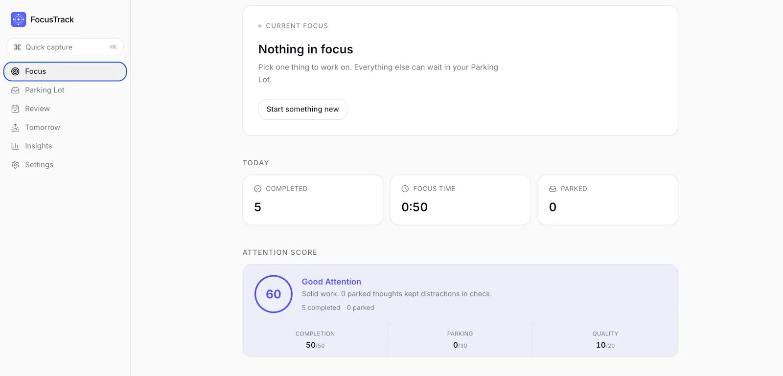 Focus — FocusTrack screenshot 1