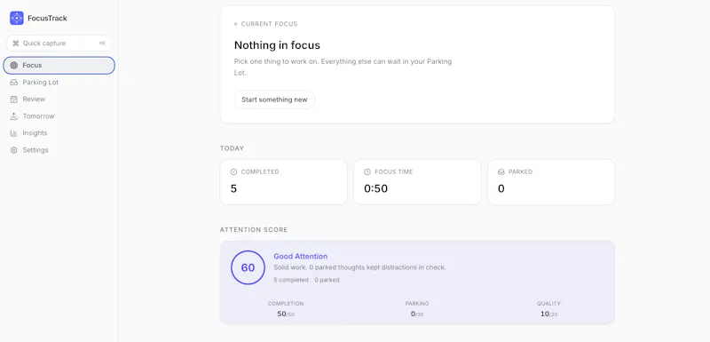 Focus — FocusTrack screenshot 1