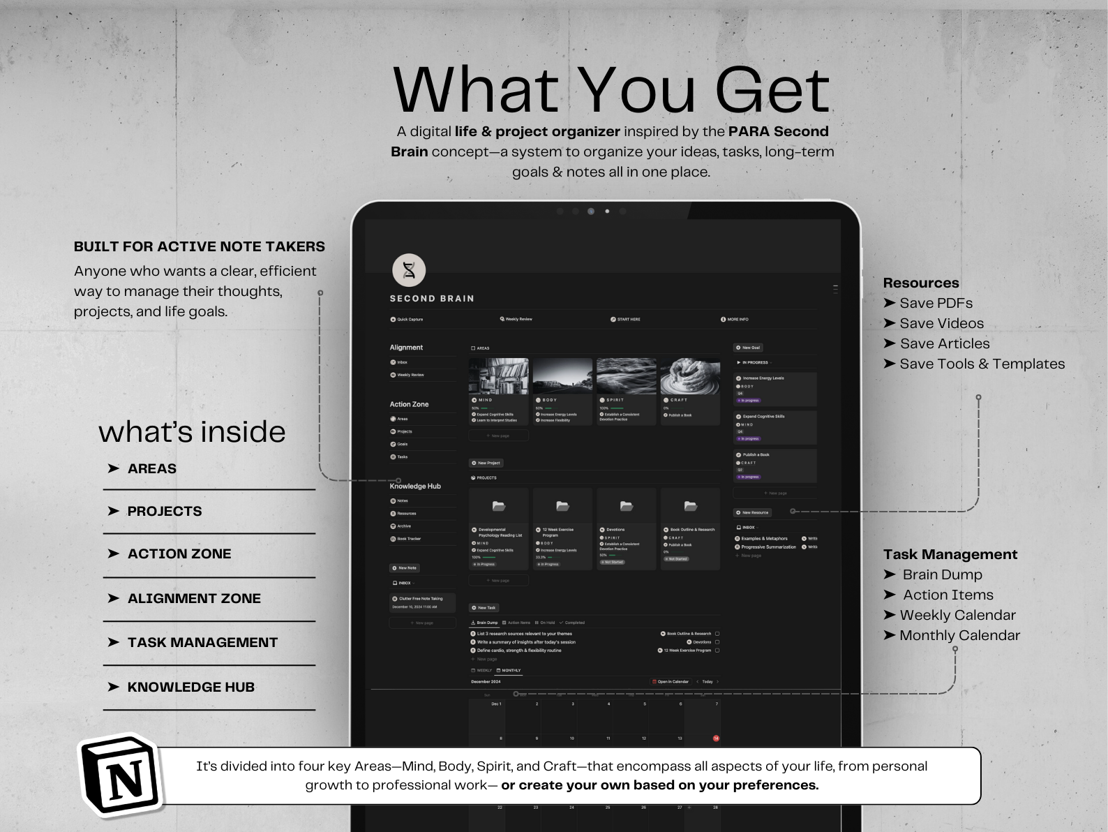Secondo cervello - para - Un gestore di note, project e produttività per la nozione media 2