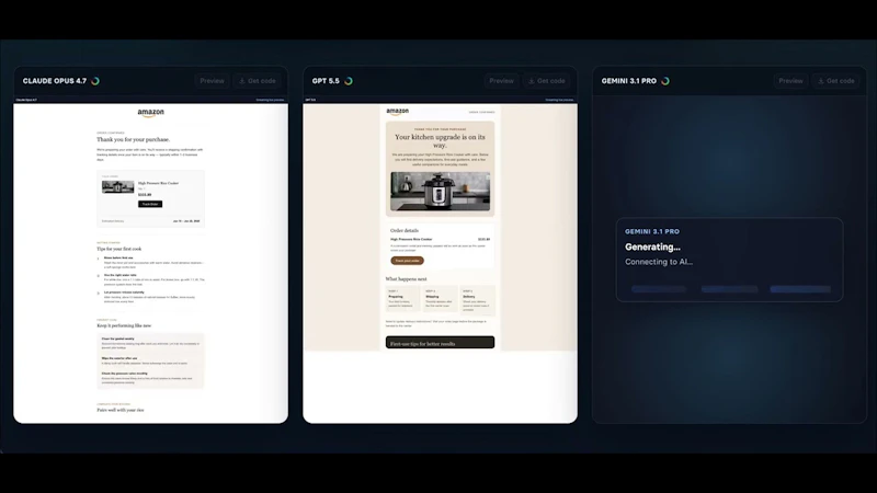 AI Email Design by Shuffle screenshot 1 (video preview)