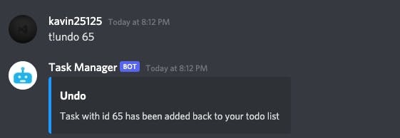 Discord Task Manager Bot gallery image