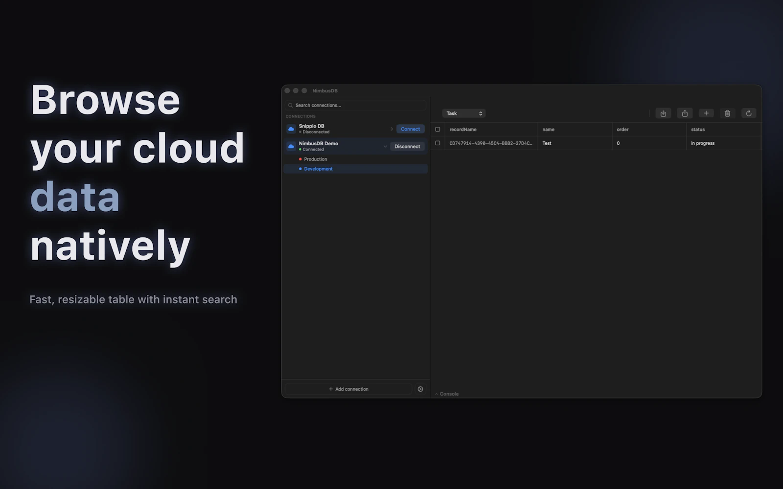 NimbusDB Studio screenshot 4