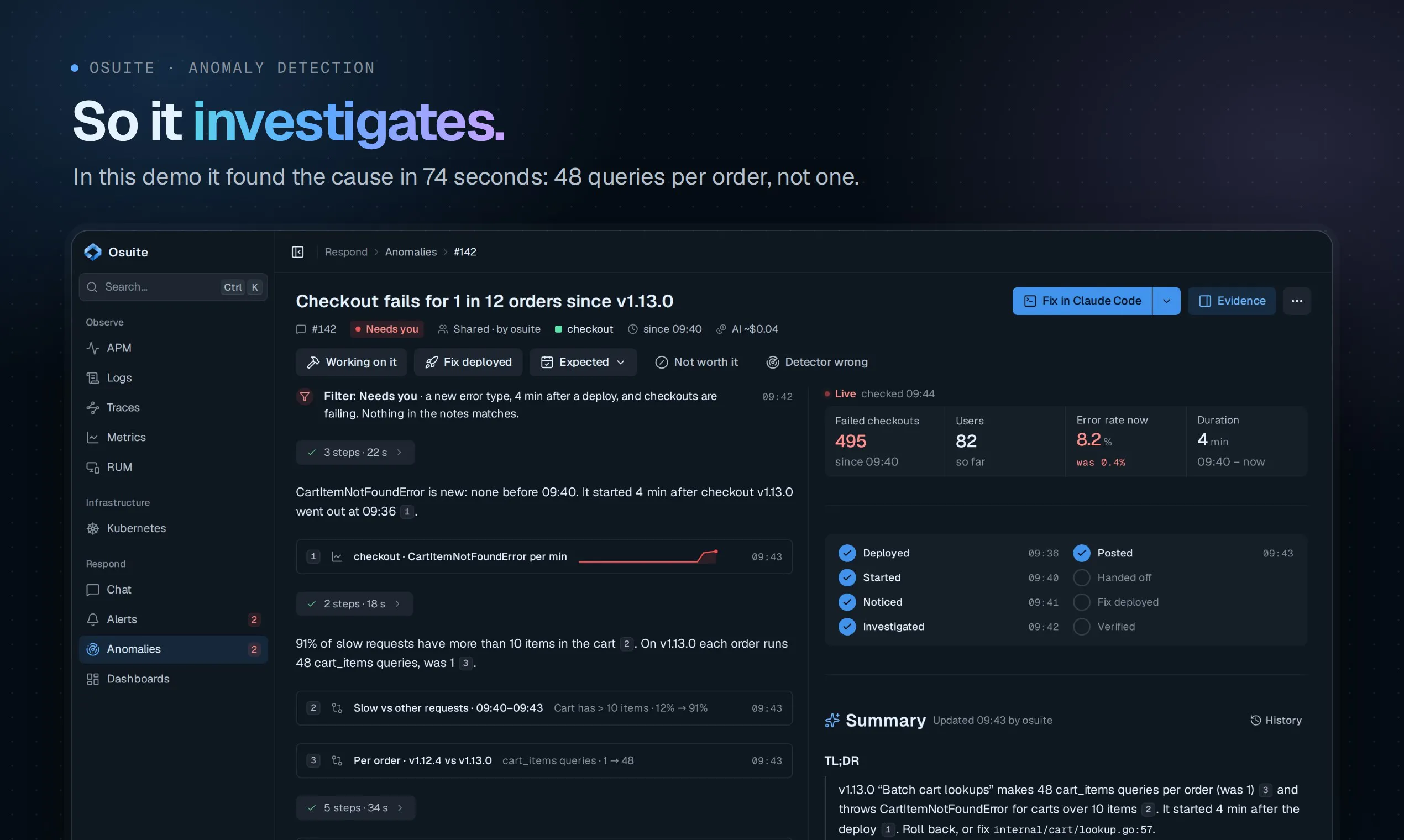 Osuite: Anomaly detection gallery image
