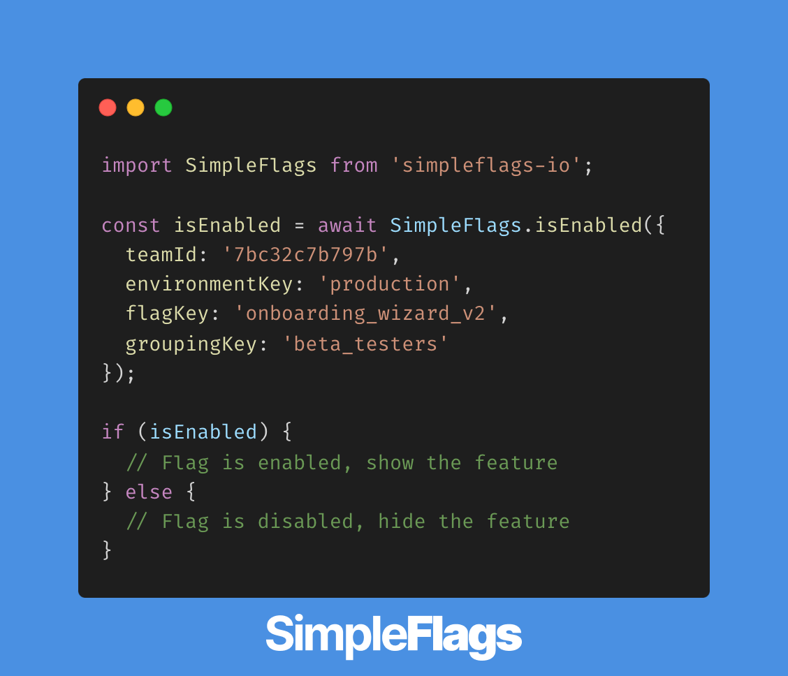 SimpleFlags.io - 소프트웨어 팀을위한 플래그 관리 도구 및 SDK 기능 미디어 2