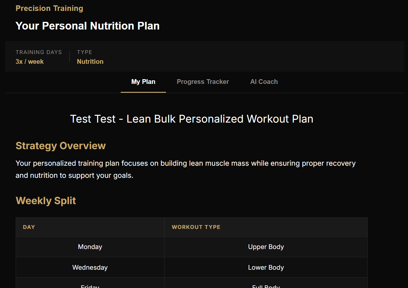 Precision Training AI