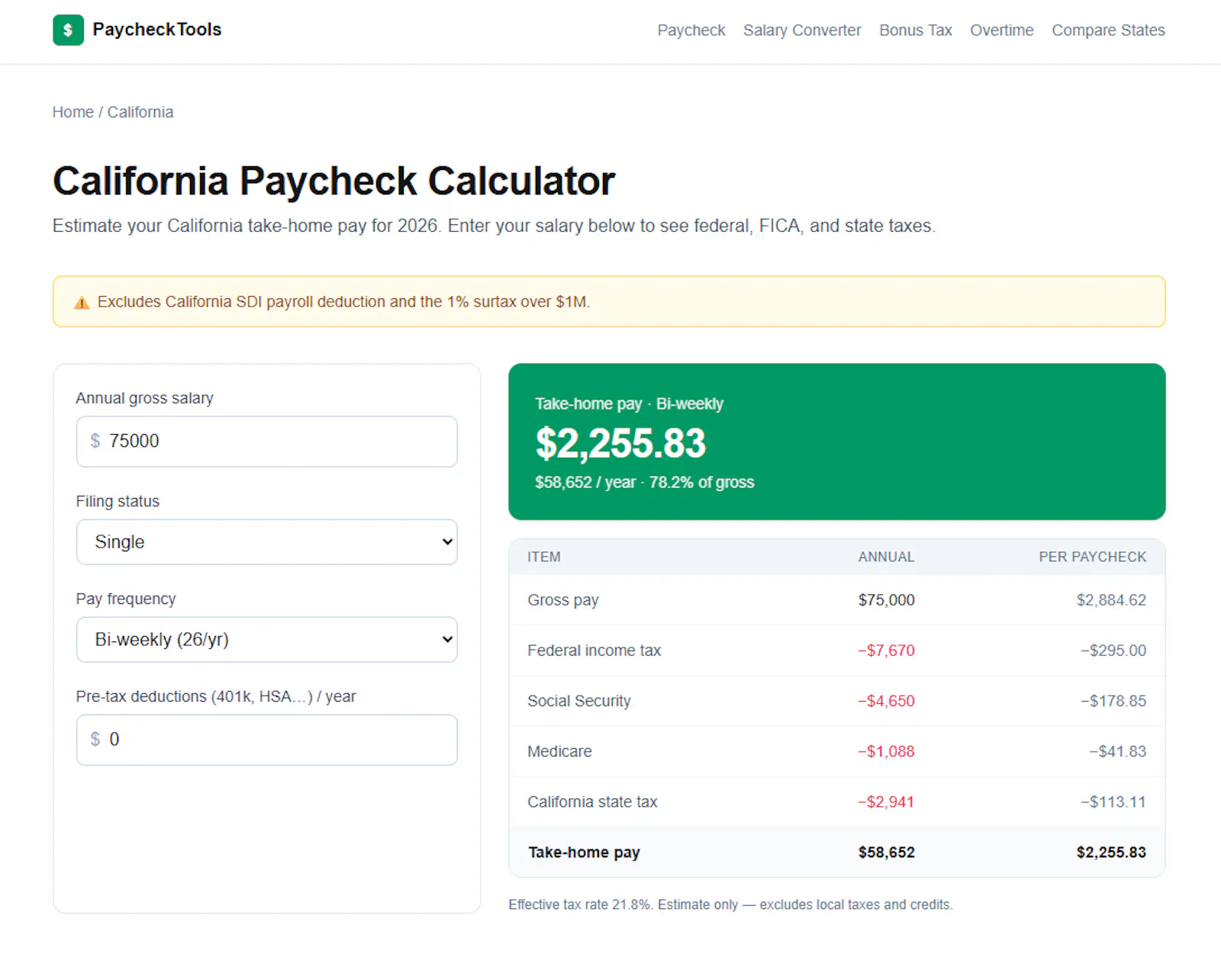 PaycheckTools screenshot 3