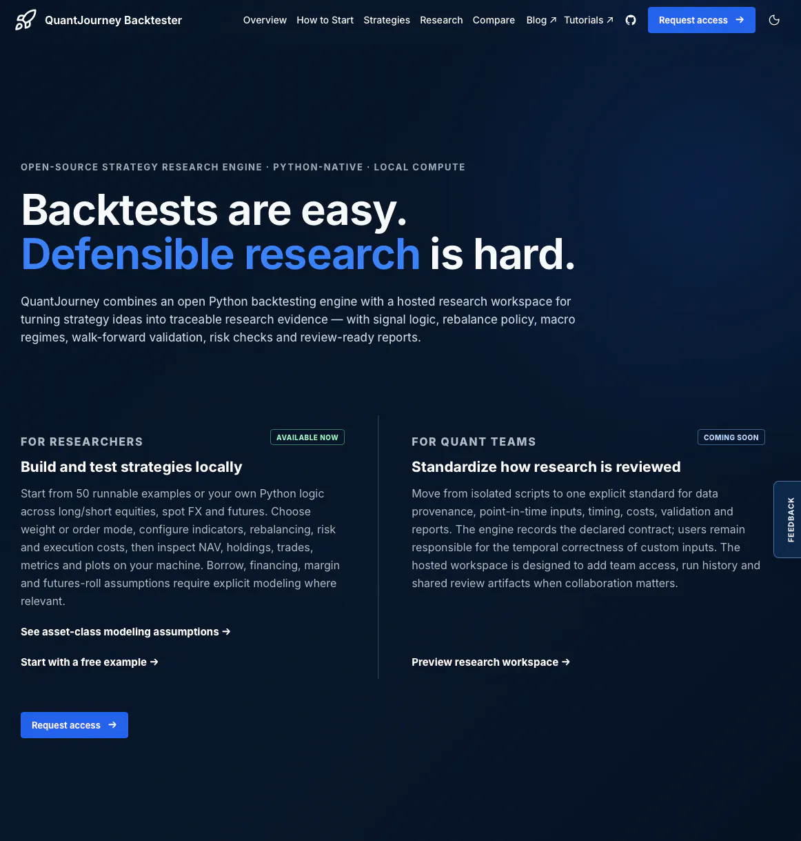 QuantJourney Backtester gallery image