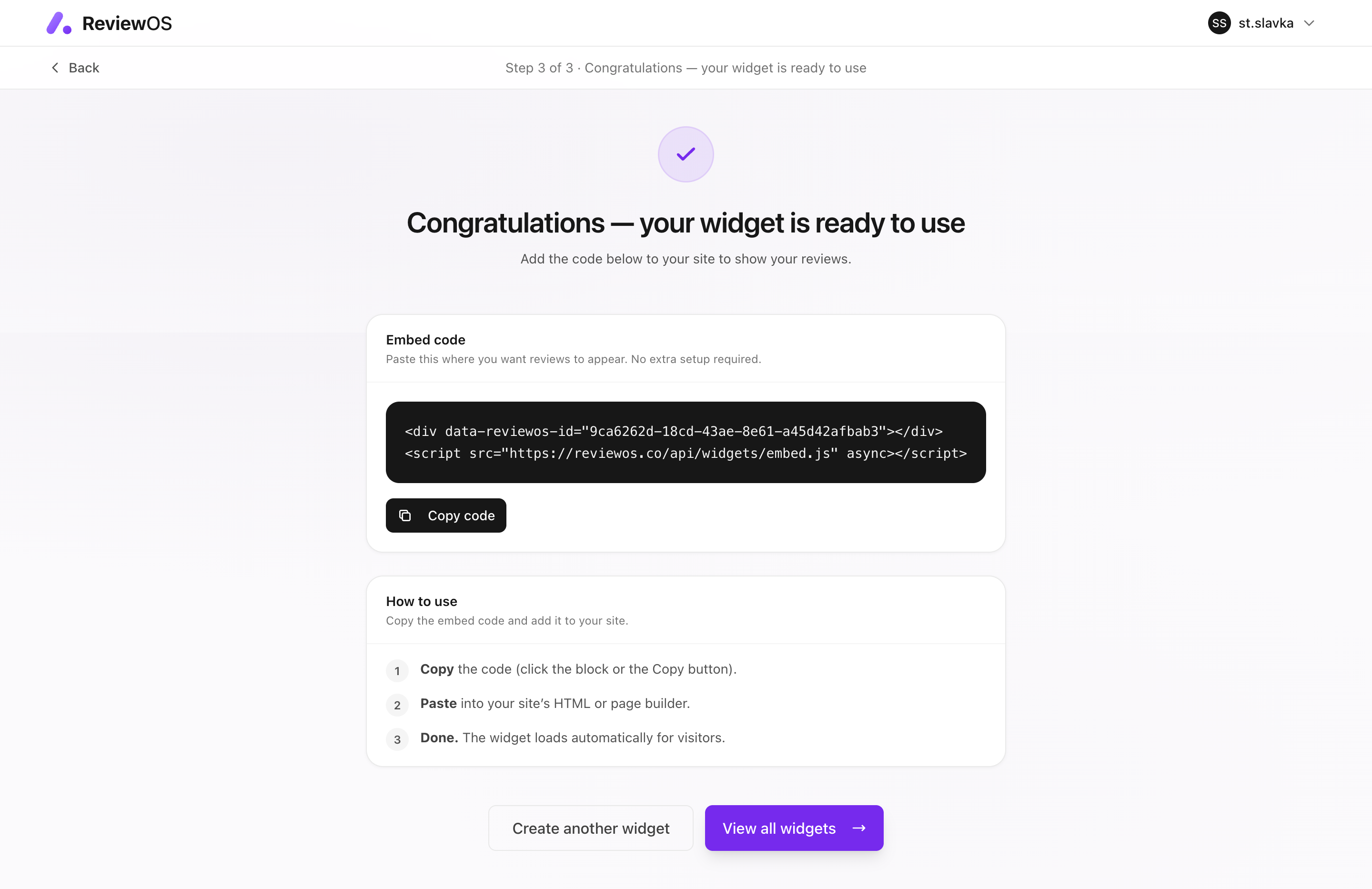 Review OS gallery image