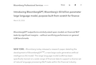 BloombergGPT gallery image