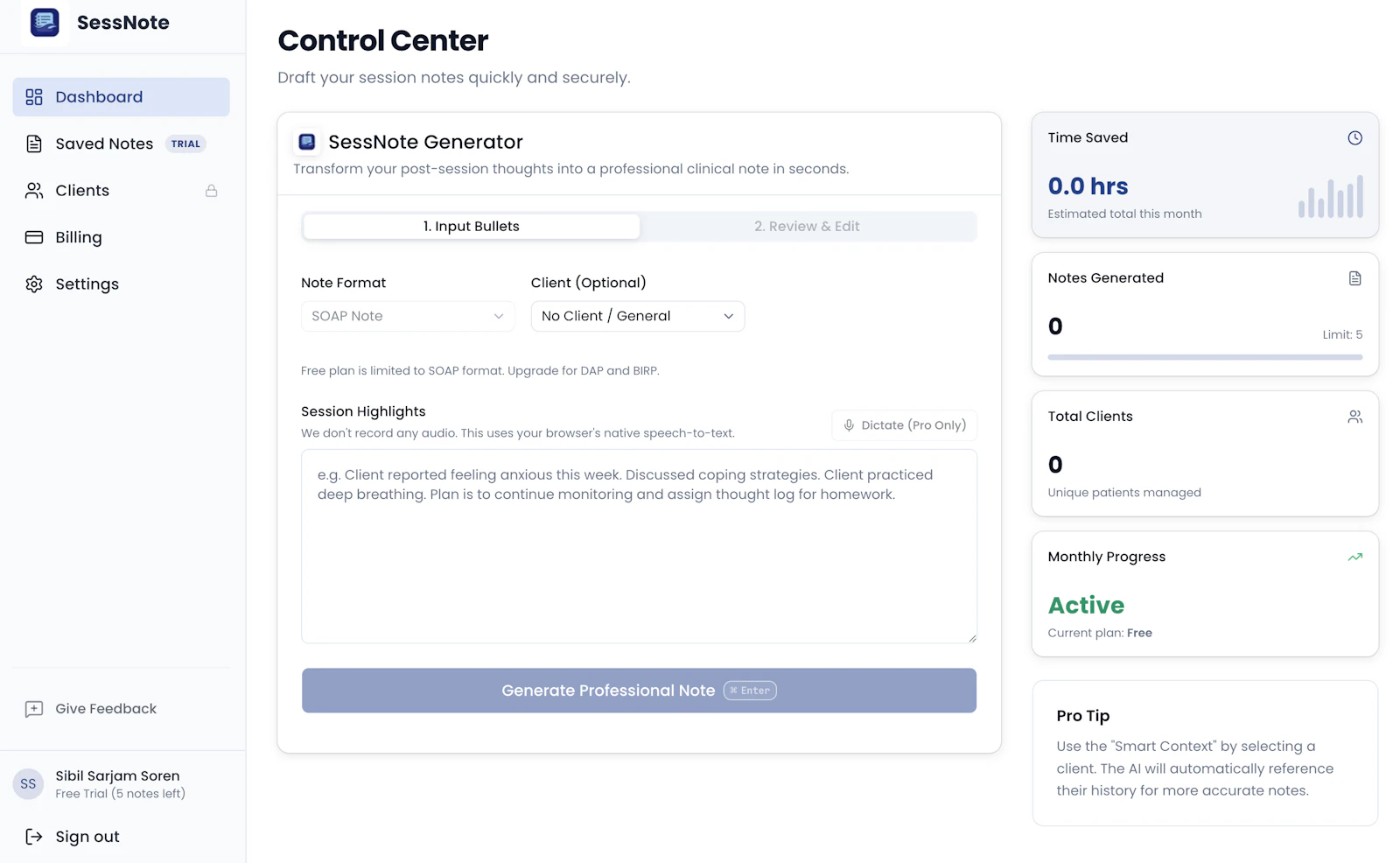 SessNote | Caelum Labs screenshot 3