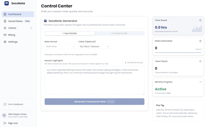 SessNote | Caelum Labs screenshot 3