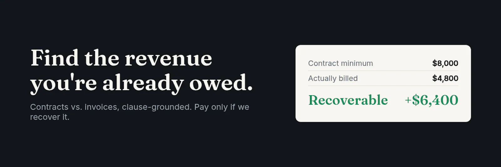 Recoup — the revenue you're already owed screenshot 2