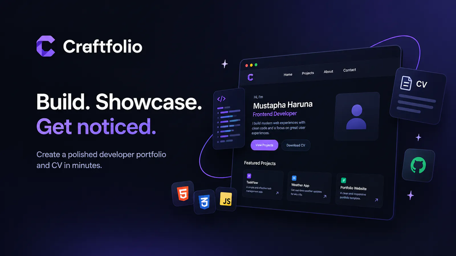 Craftfolio — portfolios & resumes screenshot 1