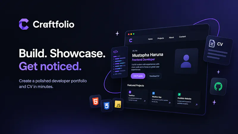 Craftfolio — portfolios & resumes screenshot 1
