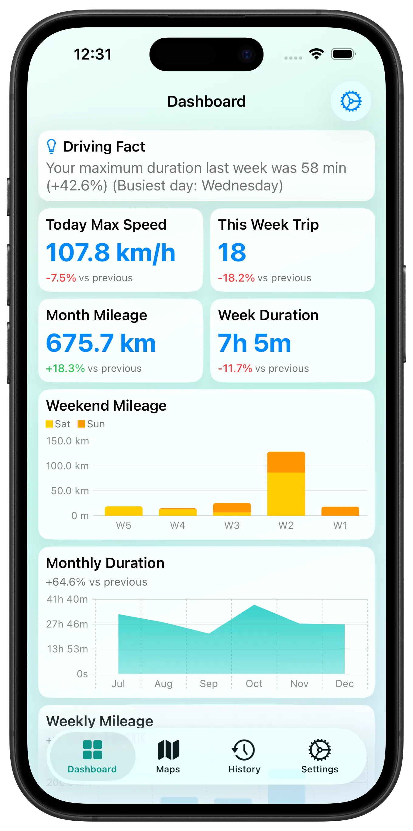 DriveStats: Private GPS Tracker - Main product screenshot demonstrating key features and user interface