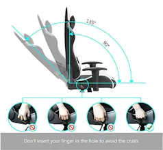 IWMH Racing Gaming Style Chair gallery image