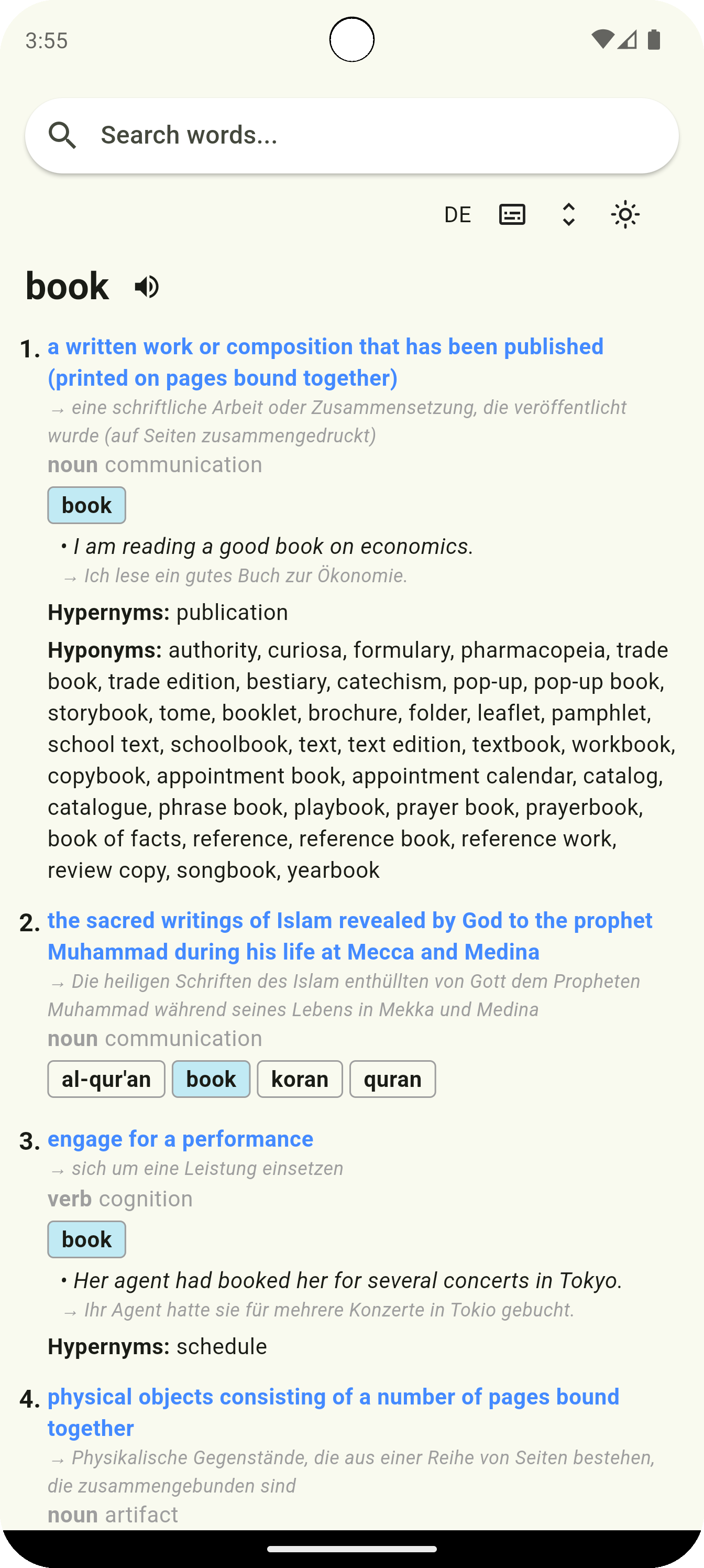 WordNetオフライン辞書 - 高速、クリーン、オフラインの英語辞書メディア2