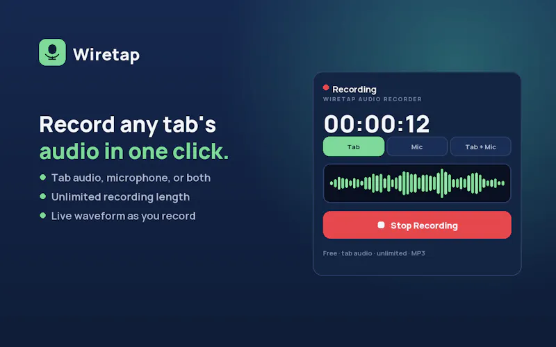 Wiretap Audio Recorder screenshot 1