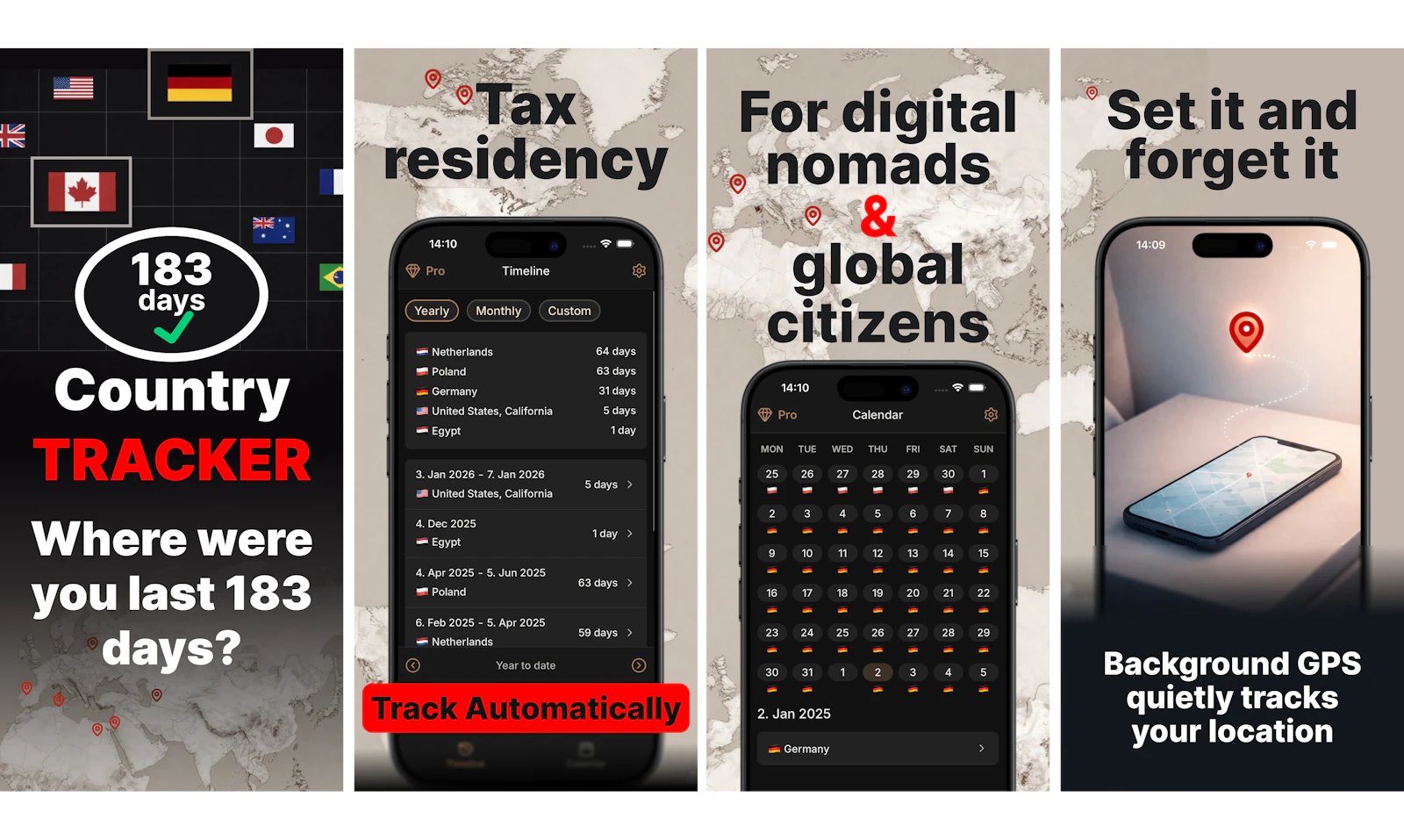 Country Days Tracker screenshot 1
