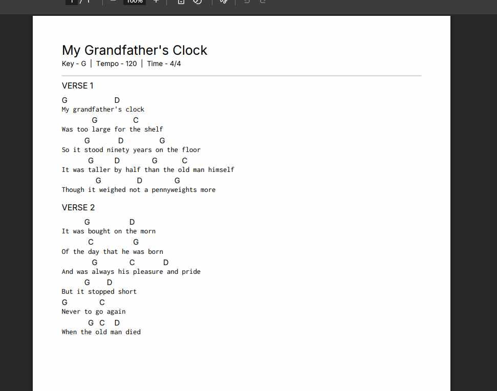 MyChordSheet gallery image