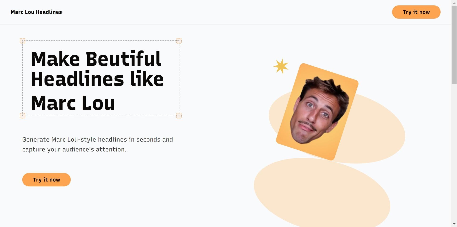 Make Beutiful Headlines like Marc Lou media 8