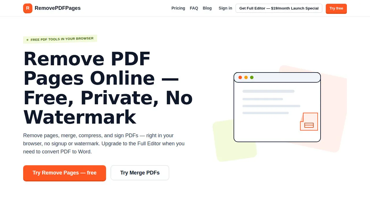 RemovePDFPages screenshot 1