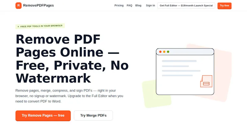 RemovePDFPages screenshot 1