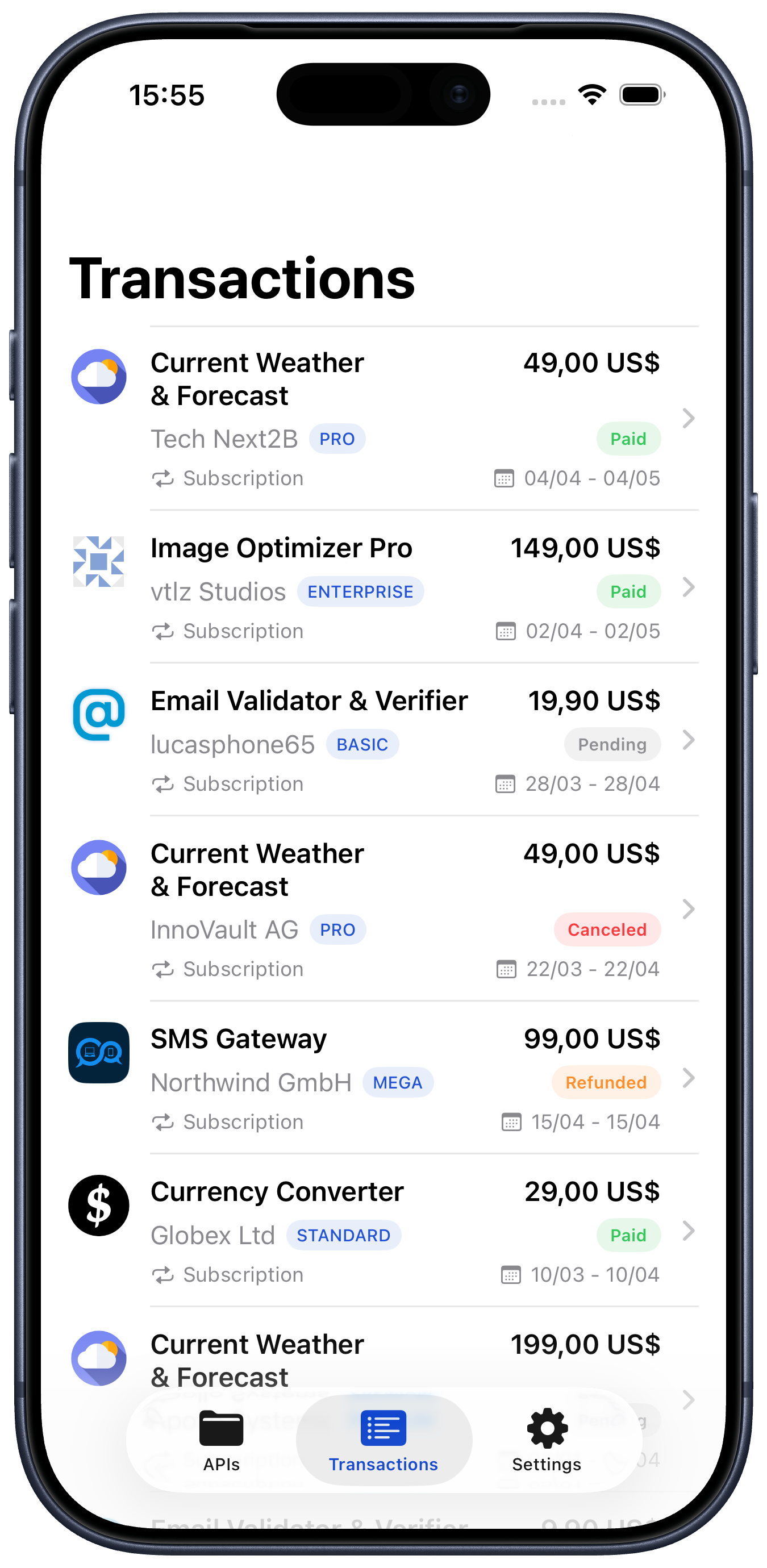 Rapidash: A RapidAPI Dashboard gallery image