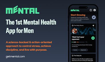 Пользователь обсуждает психическое здоровье с AI-помощником на уникальном приложении для психического здоровья.