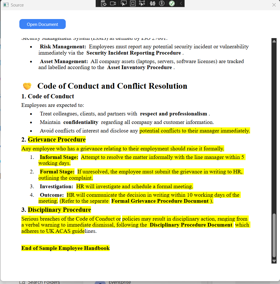 Private Document Chat - Screenshot 2 showing product features and functionality