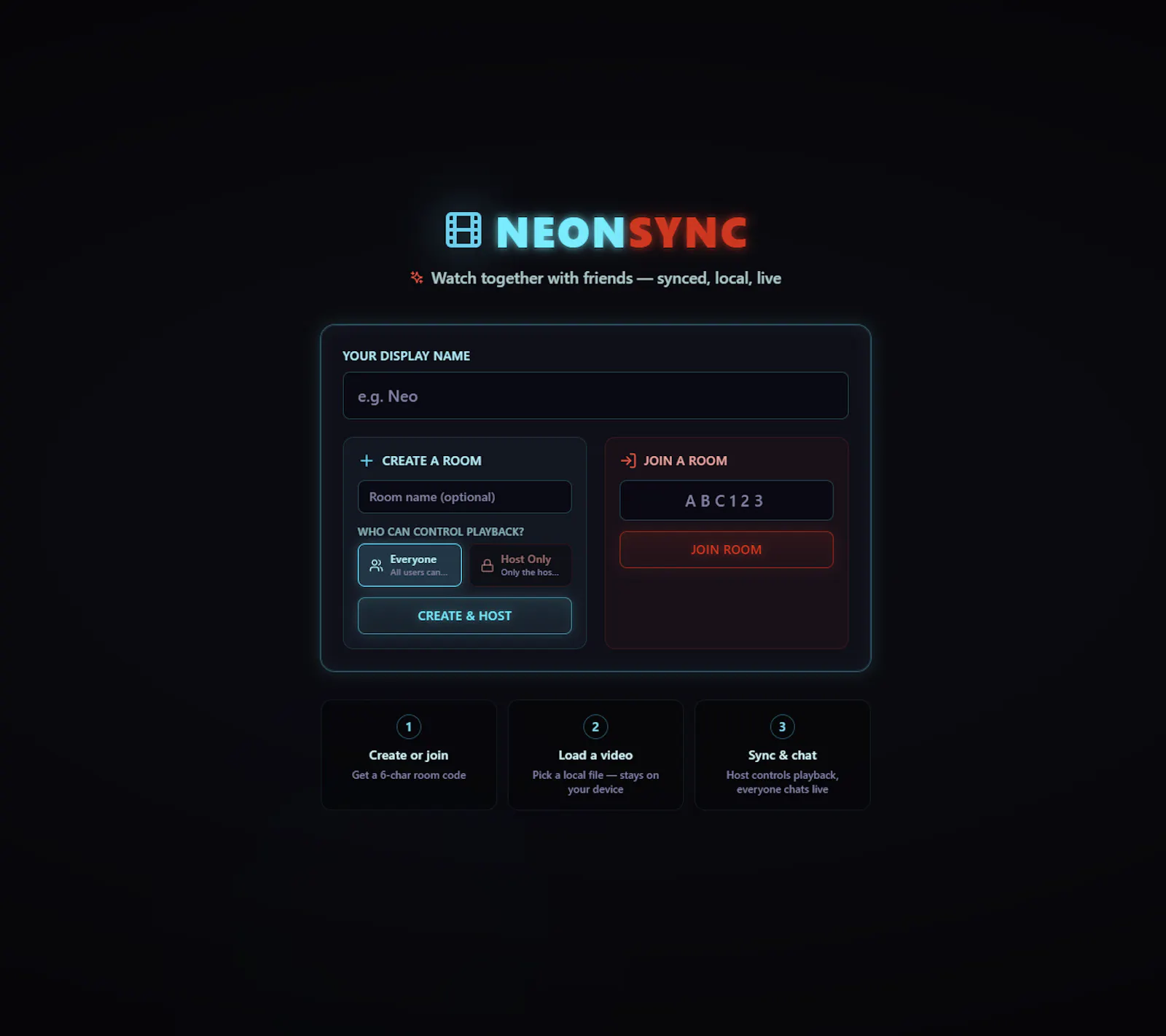 NeonSync screenshot 1