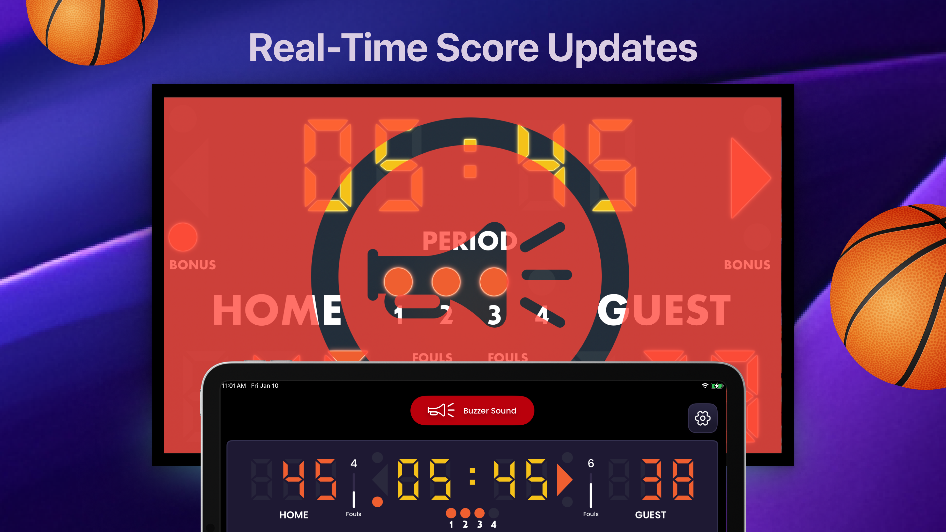 ScoreboardTV - 체육관, 교회 및 학교를위한 저렴한 점수 유지 미디어 8