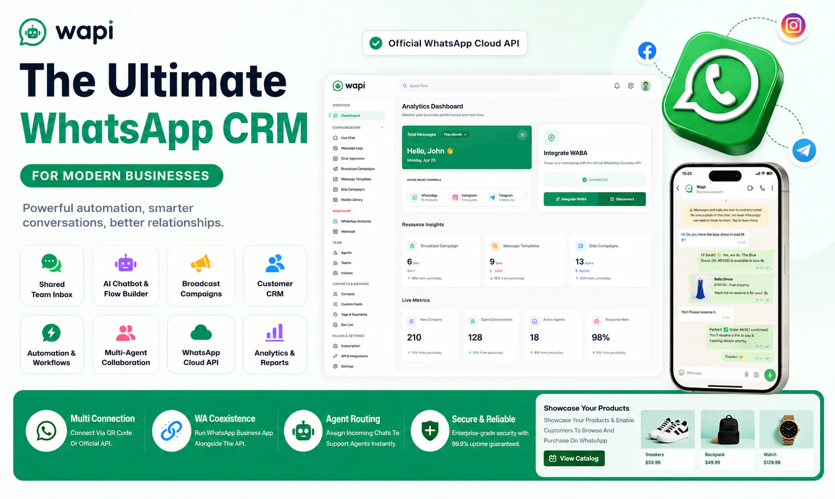 Wapi – WhatsApp, IG & FB Automation 截图
