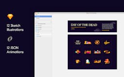 Free Animated Illustrations Pack (Day of the Dead) media 1