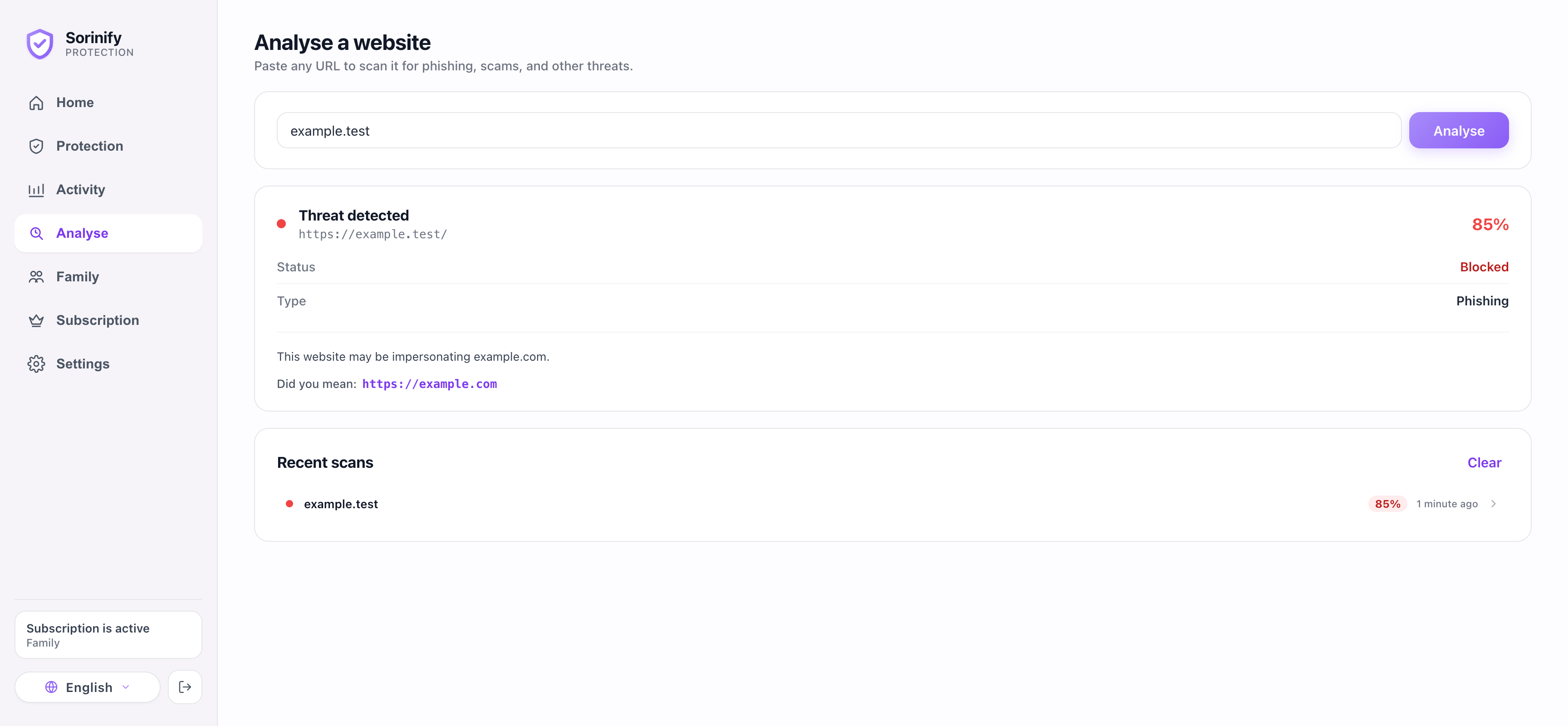 Sorinify - Phishing Protection gallery image
