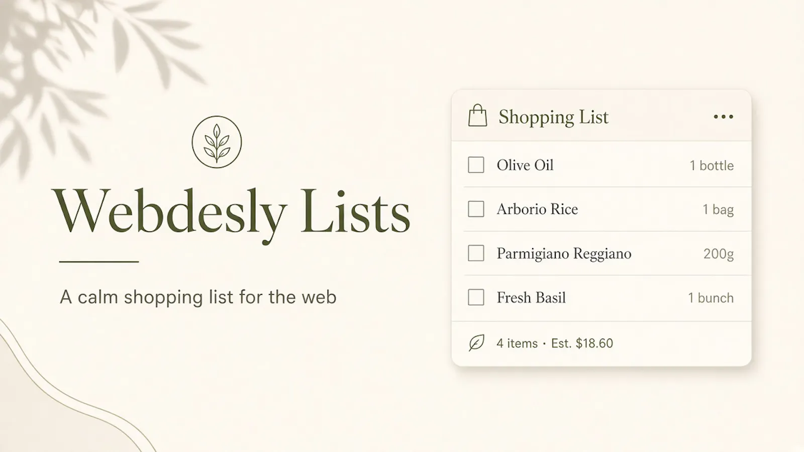 Webdesly Lists screenshot 1