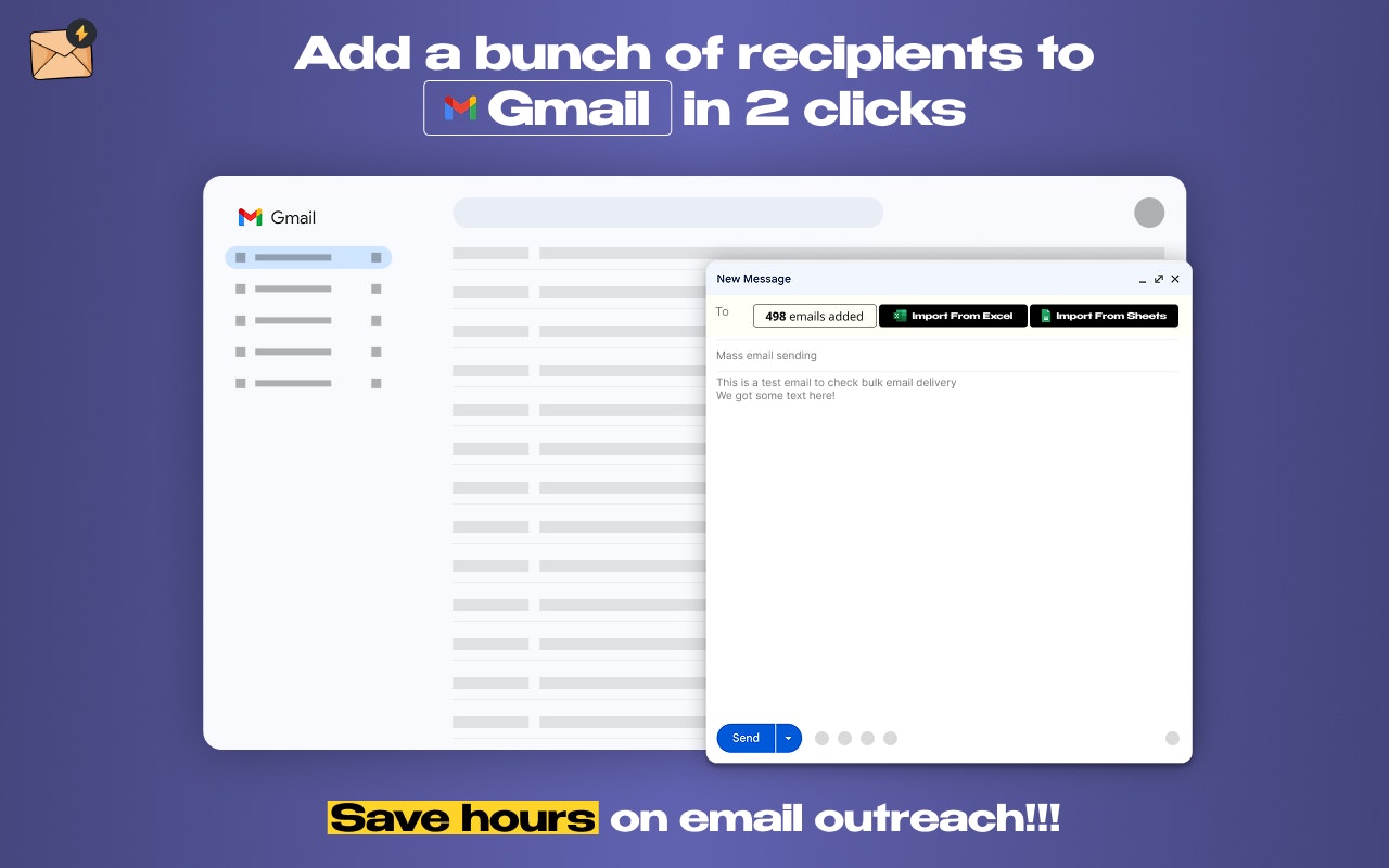 Mass Email Sender (extension for Gmail)