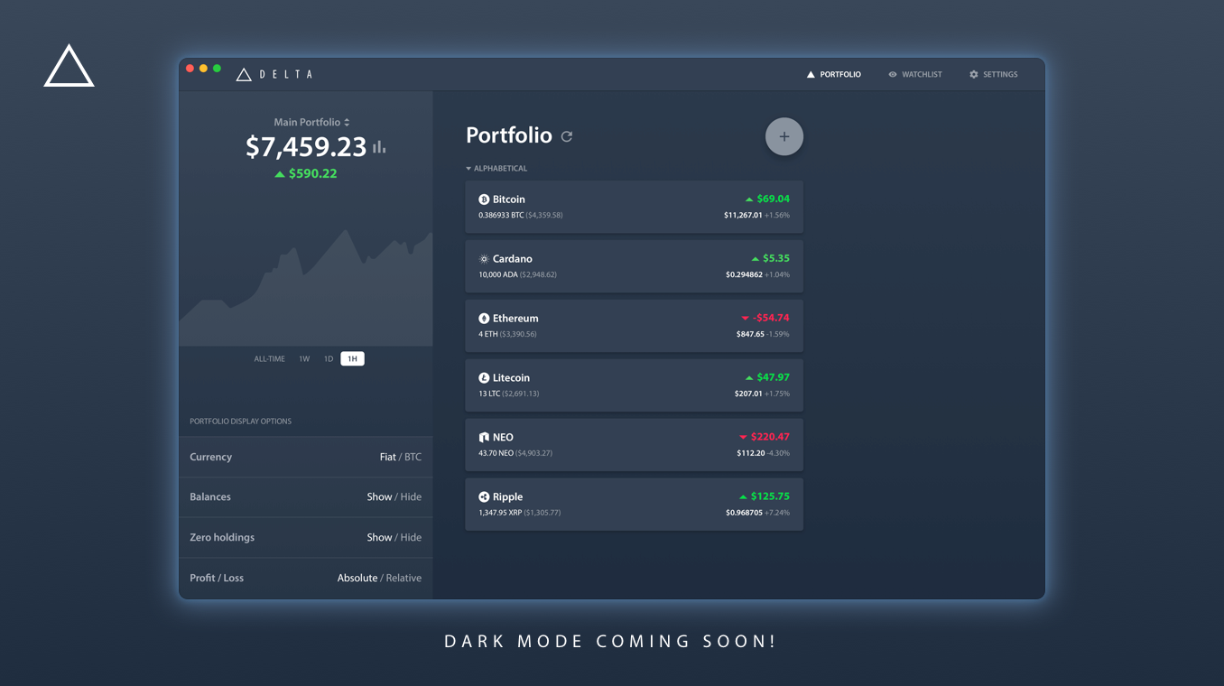 is there a desktop app for delta crypto tracker