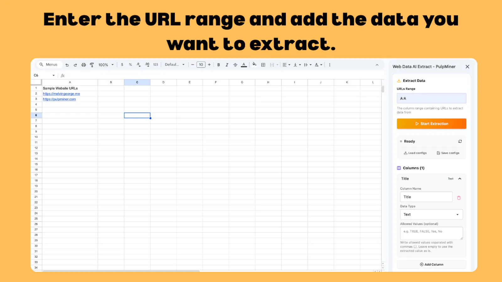 Web Data AI Extract for Google Sheets™ screenshot 4