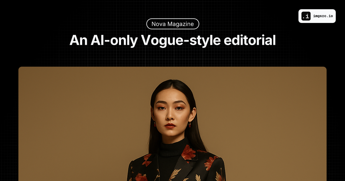 NOVA AI Fashion Magazine - An AI fashion magazine — models, couture, code. media 1