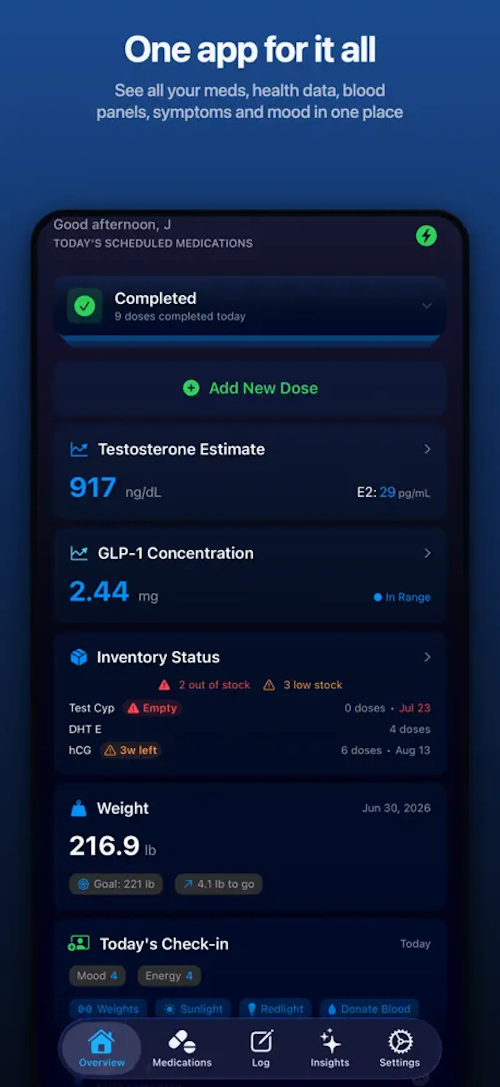 OptiPin Peptide, TRT, Anabolic & GLP1 screenshot 1