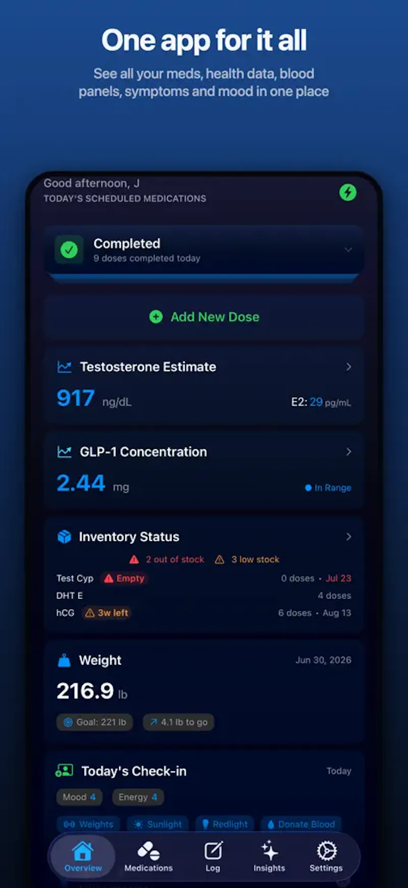 OptiPin Peptide, TRT, Anabolic & GLP1 screenshot 1