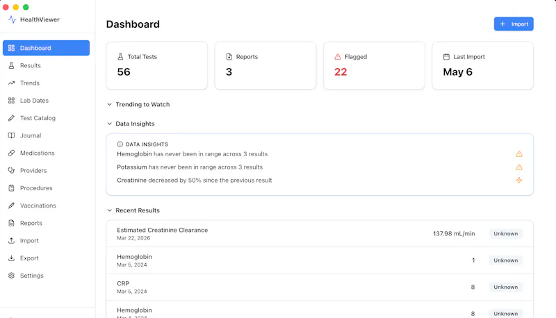 HealthViewer screenshot 1
