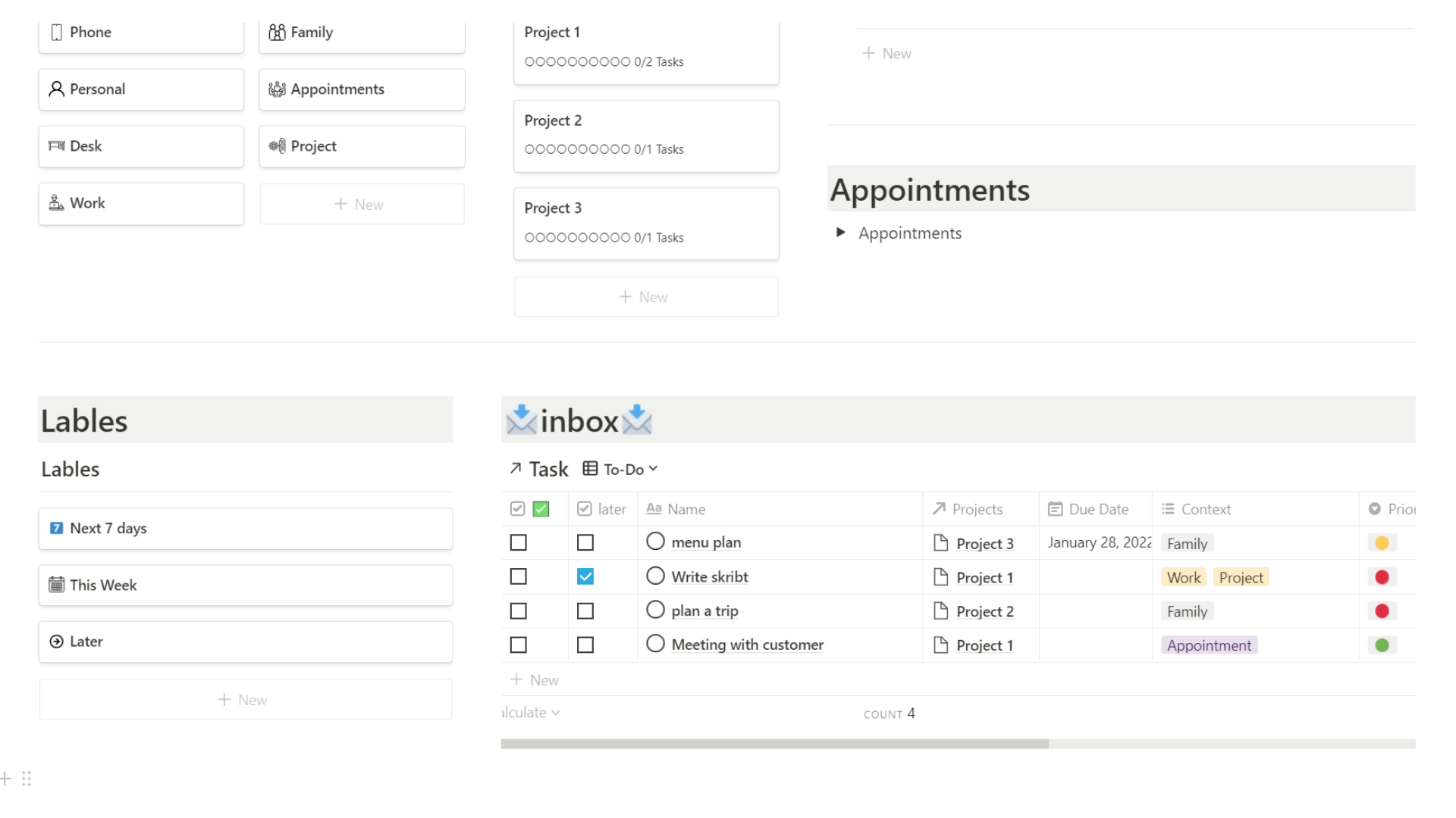 GTD System Notion Template Download gallery image