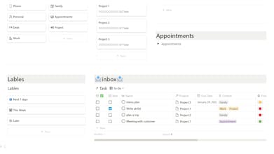 GTD System Notion Template Download gallery image