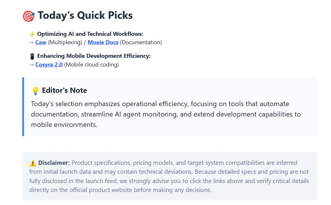 Daily Digest for Product Hunt gallery image