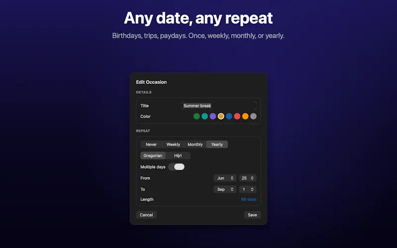 Soluna Calendar for macOS screenshot 9