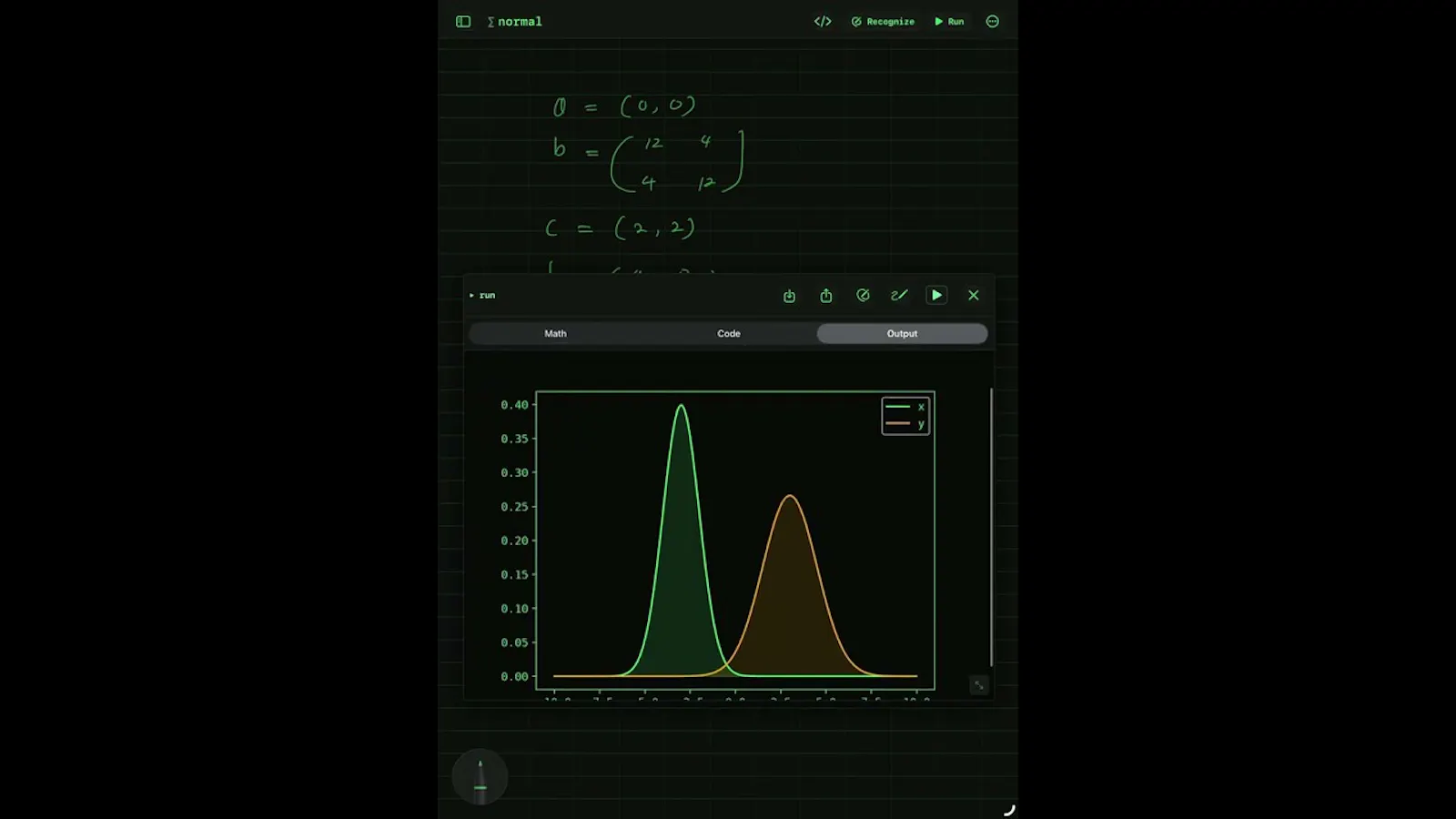 CodeNote Ink: Handwritten IDE screenshot 1 (video preview)