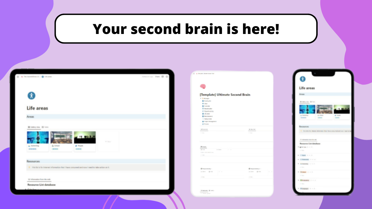 Mídia 3 de Noção Ultimate Second Brain 2.0 - Este modelo de noção é o caminho para você mudar sua vida